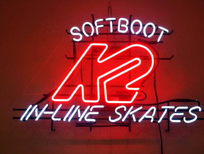 Softboot K2 In Line Skates Neon Sign